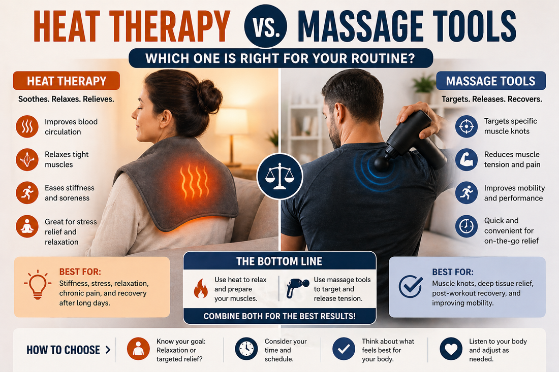Heat Therapy vs Massage Tools: Which One Is Right for Your Routine?