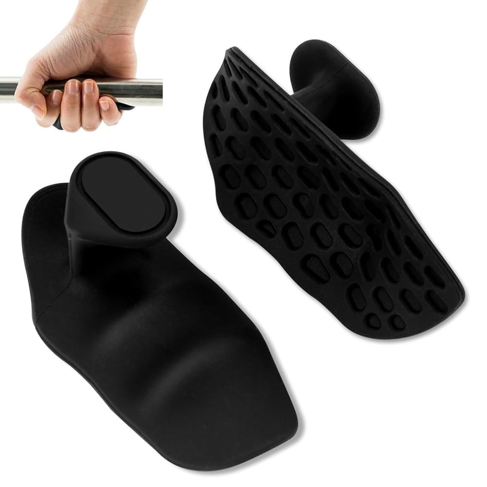 Adaptive black silicone hand grip aids, ergonomic design for stroke recovery and mobility support