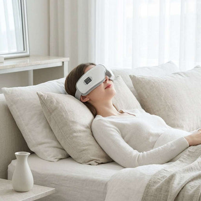 Smart Eye Massager with Bluetooth, heat, vibration, and air pressure therapy for eye relaxation and tension relief
