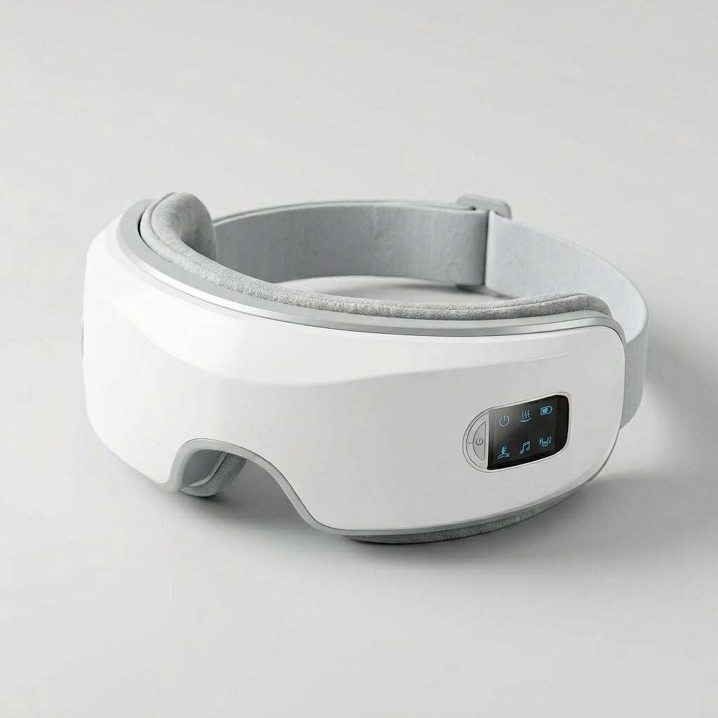 Smart Eye Massager with Bluetooth, heat, vibration, and air pressure therapy for eye relaxation and tension relief