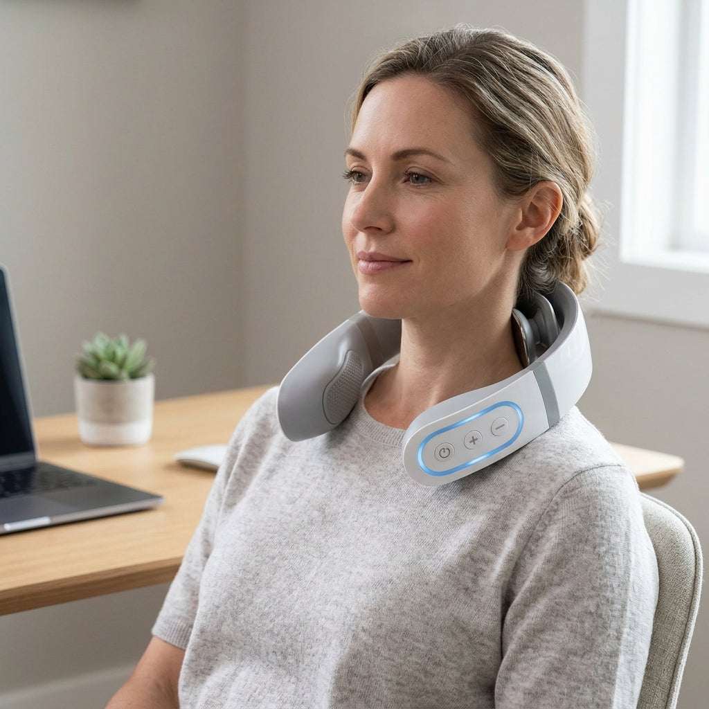 4D Neck Comfort Massager with multi-directional massage nodes and optional heat for neck and shoulder relaxation